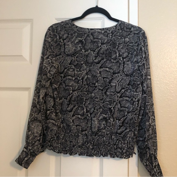 1.State snakeskin print blouse - Picture 5 of 5